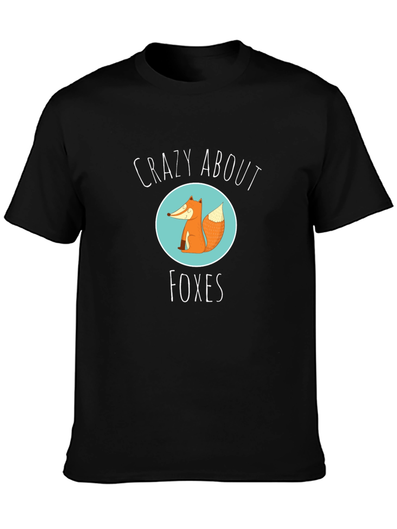 Crazy About Foxes Graphic Tee - Unisex Black T-Shirt