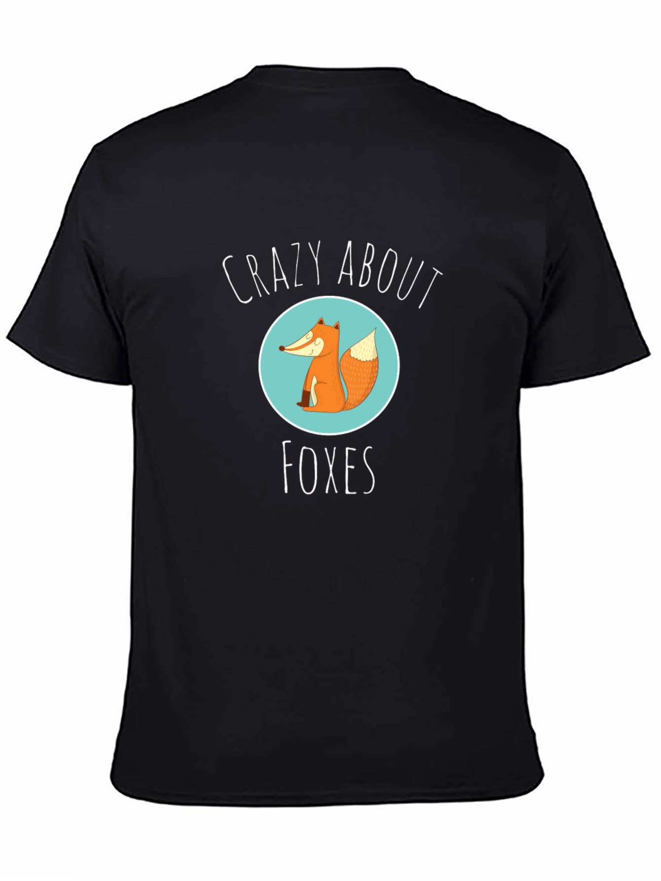 Crazy About Foxes Graphic Tee - Unisex Black T-Shirt