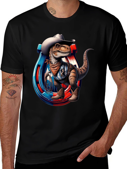 Cowboy Dinosaur Graphic T-Shirt