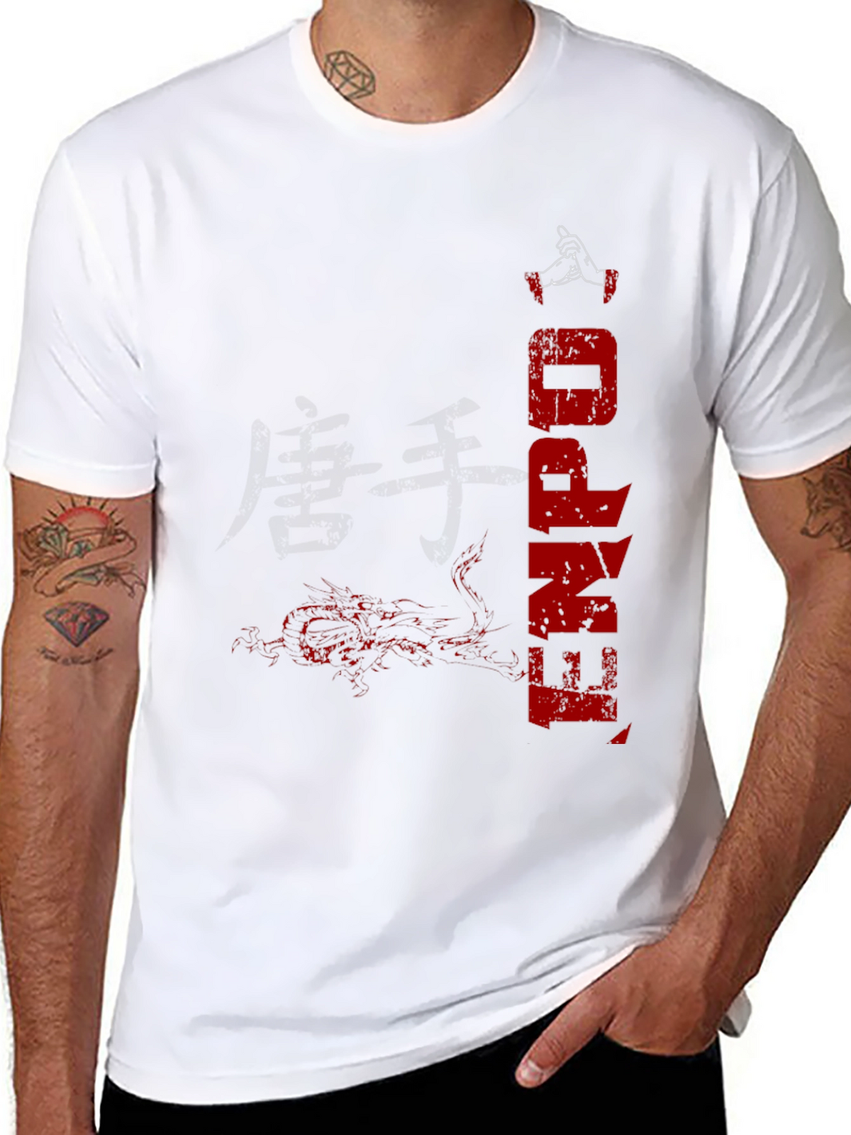 Kenpo Graphic Print Black T-Shirt
