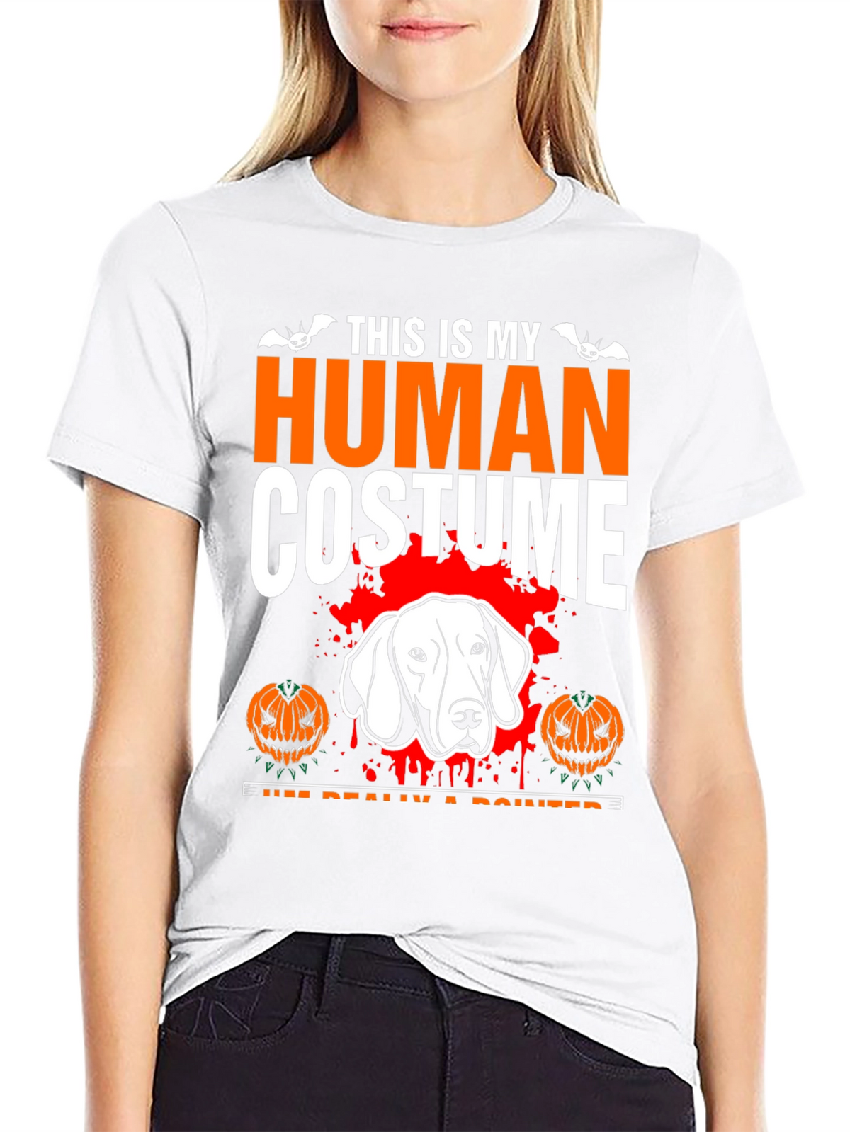 Human Costume Dog Pointer Halloween T-Shirt