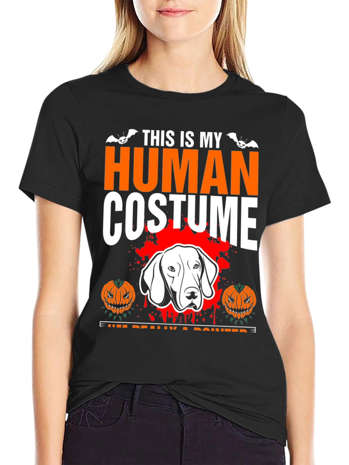 Human Costume Dog Pointer Halloween T-Shirt