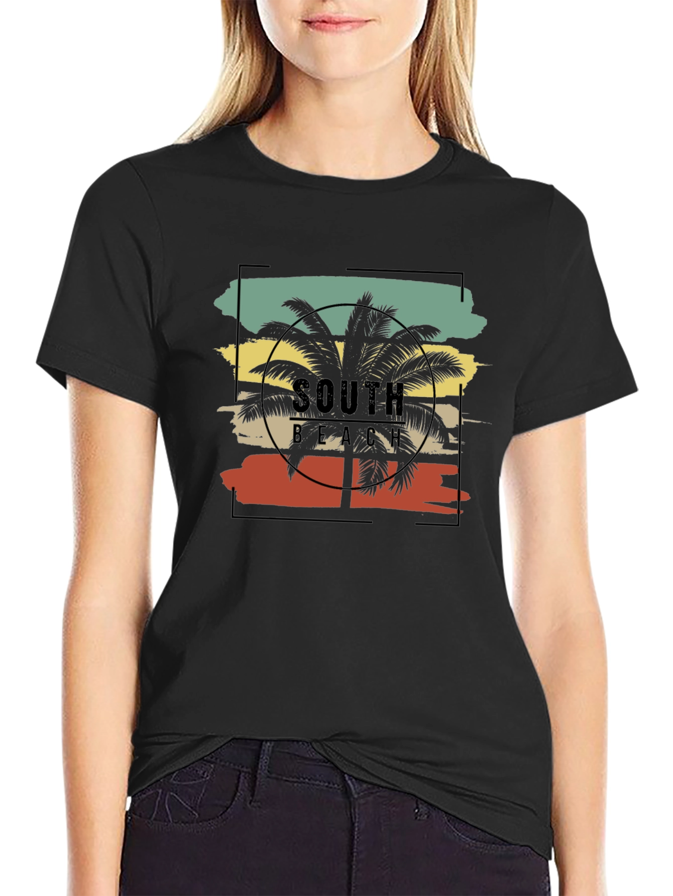 South Beach Palm Tree Graphic Tee