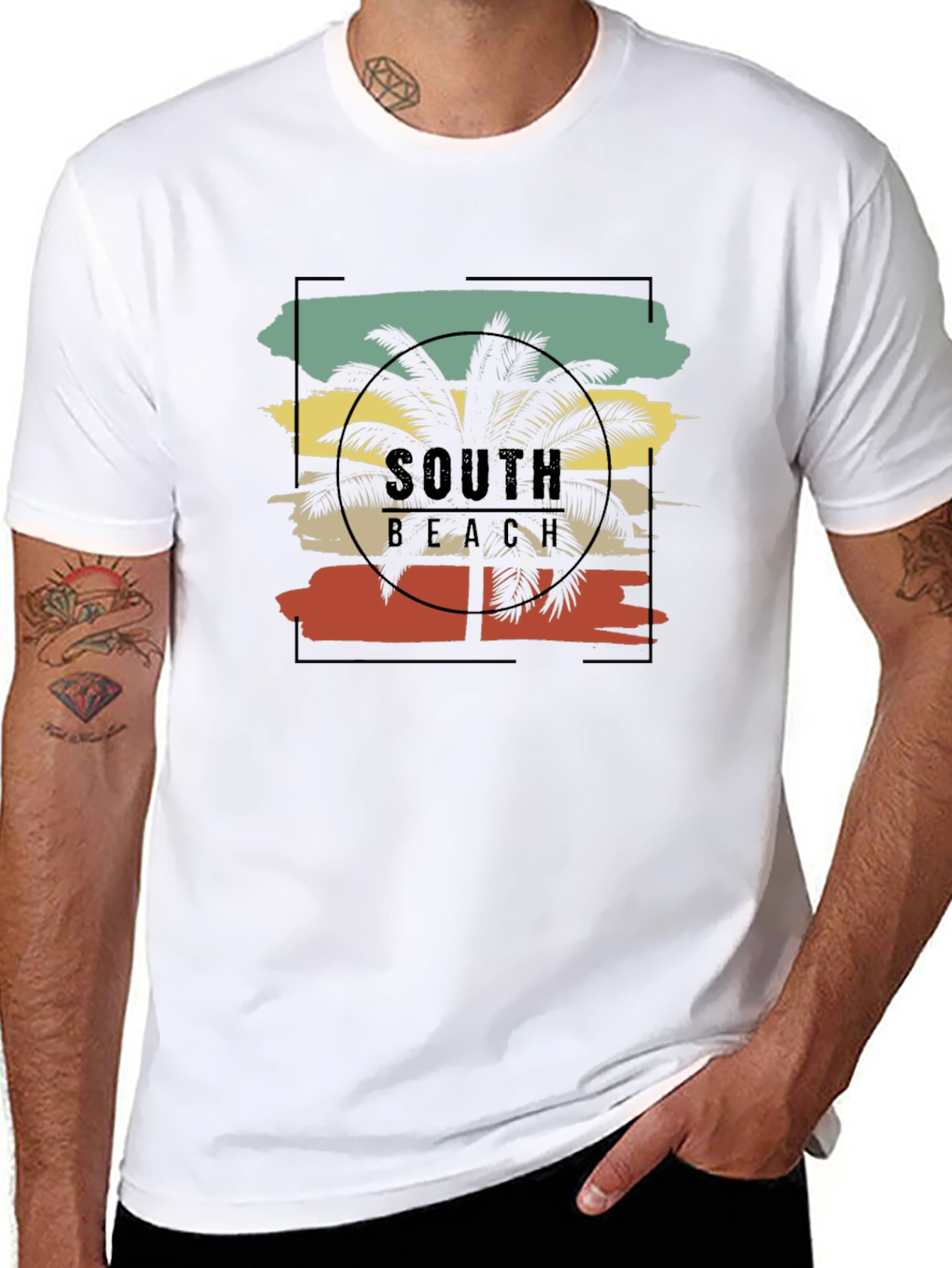South Beach Palm Tree Graphic Tee