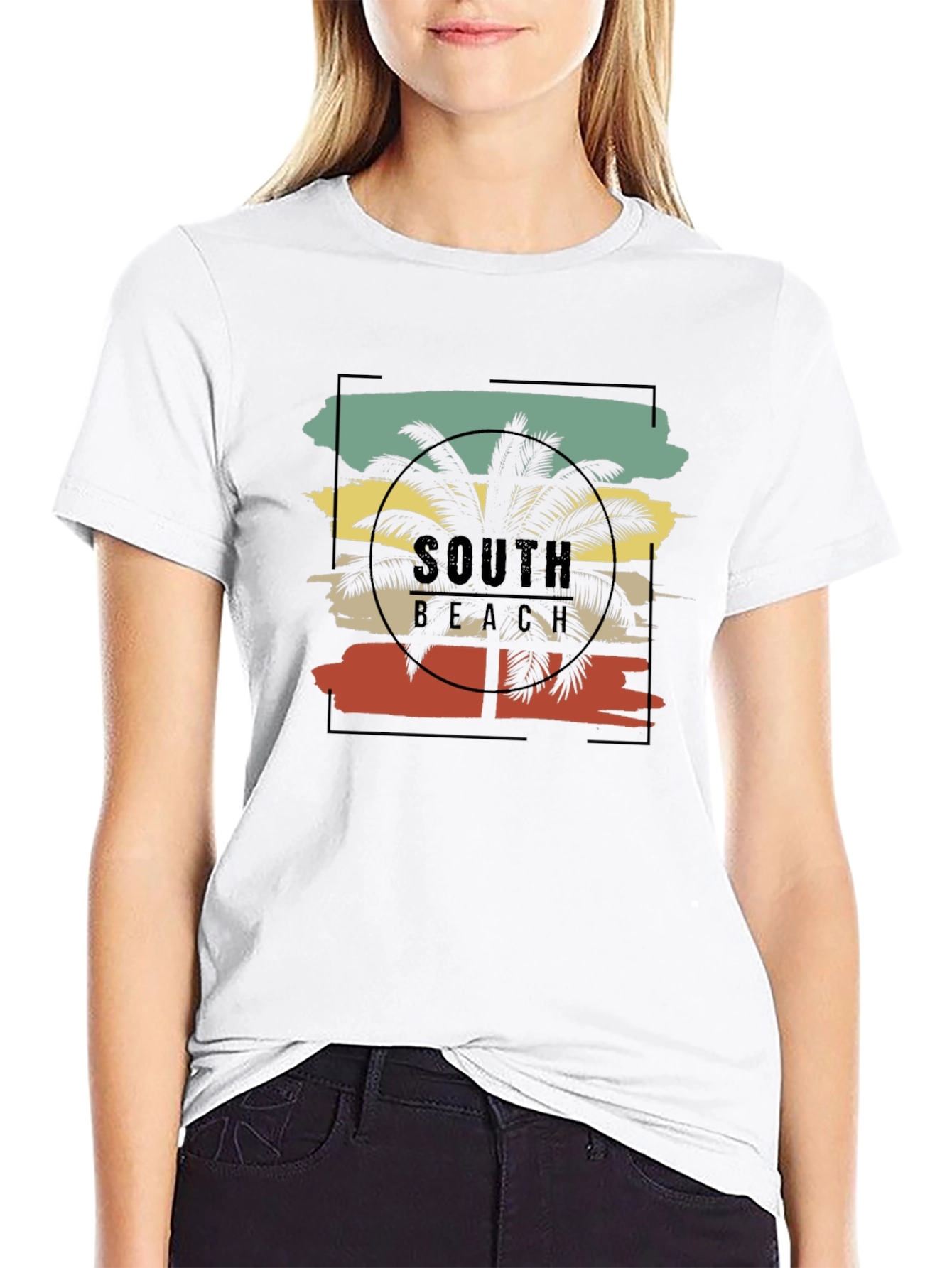South Beach Palm Tree Graphic Tee