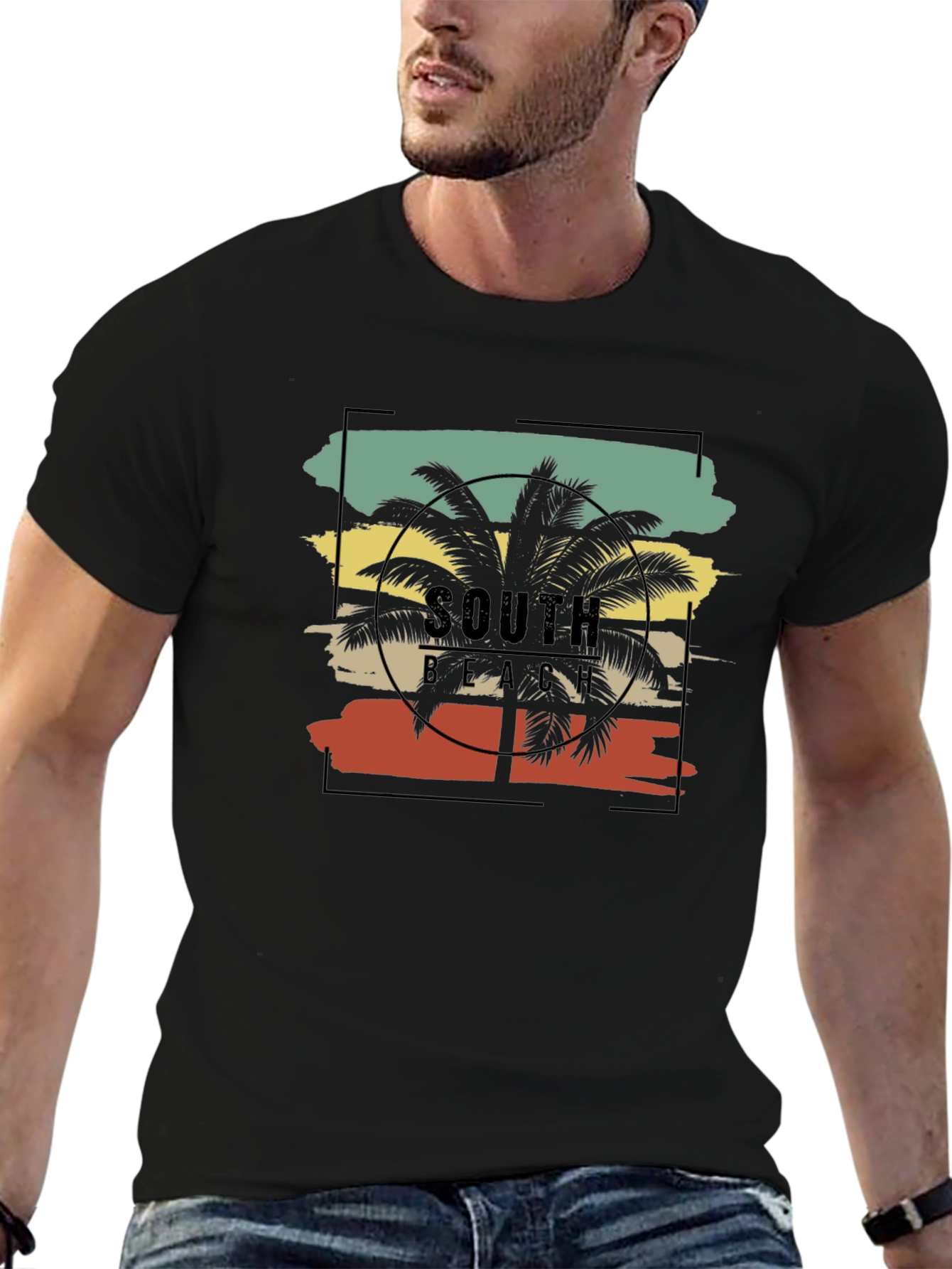 South Beach Palm Tree Graphic Tee