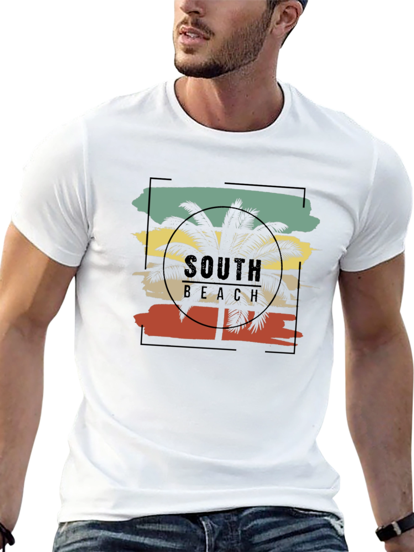 South Beach Palm Tree Graphic Tee