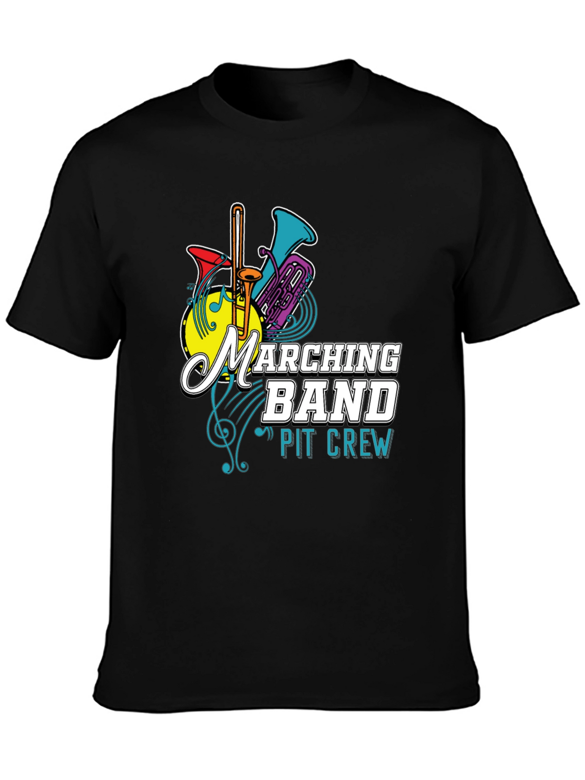 Marching Band Pit Crew T-Shirt - Musical Instrument Tee