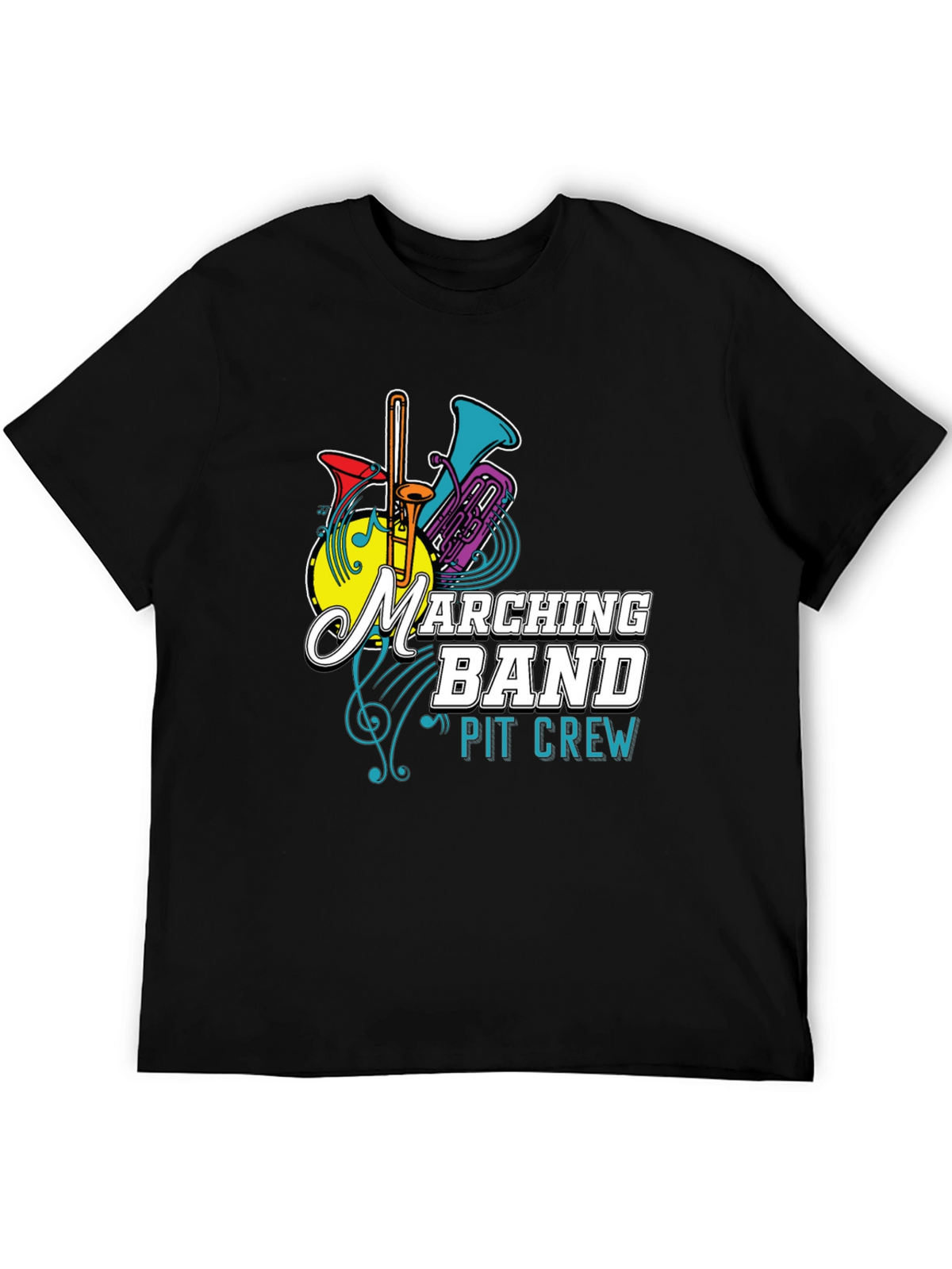 Marching Band Pit Crew T-Shirt - Musical Instrument Tee