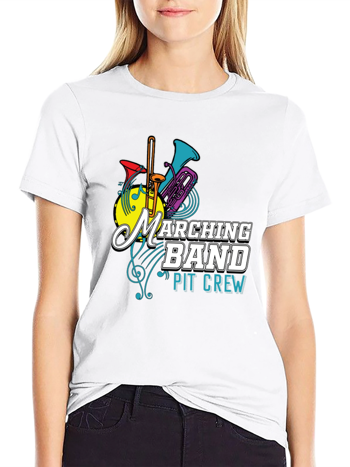 Marching Band Pit Crew T-Shirt - Musical Instrument Tee