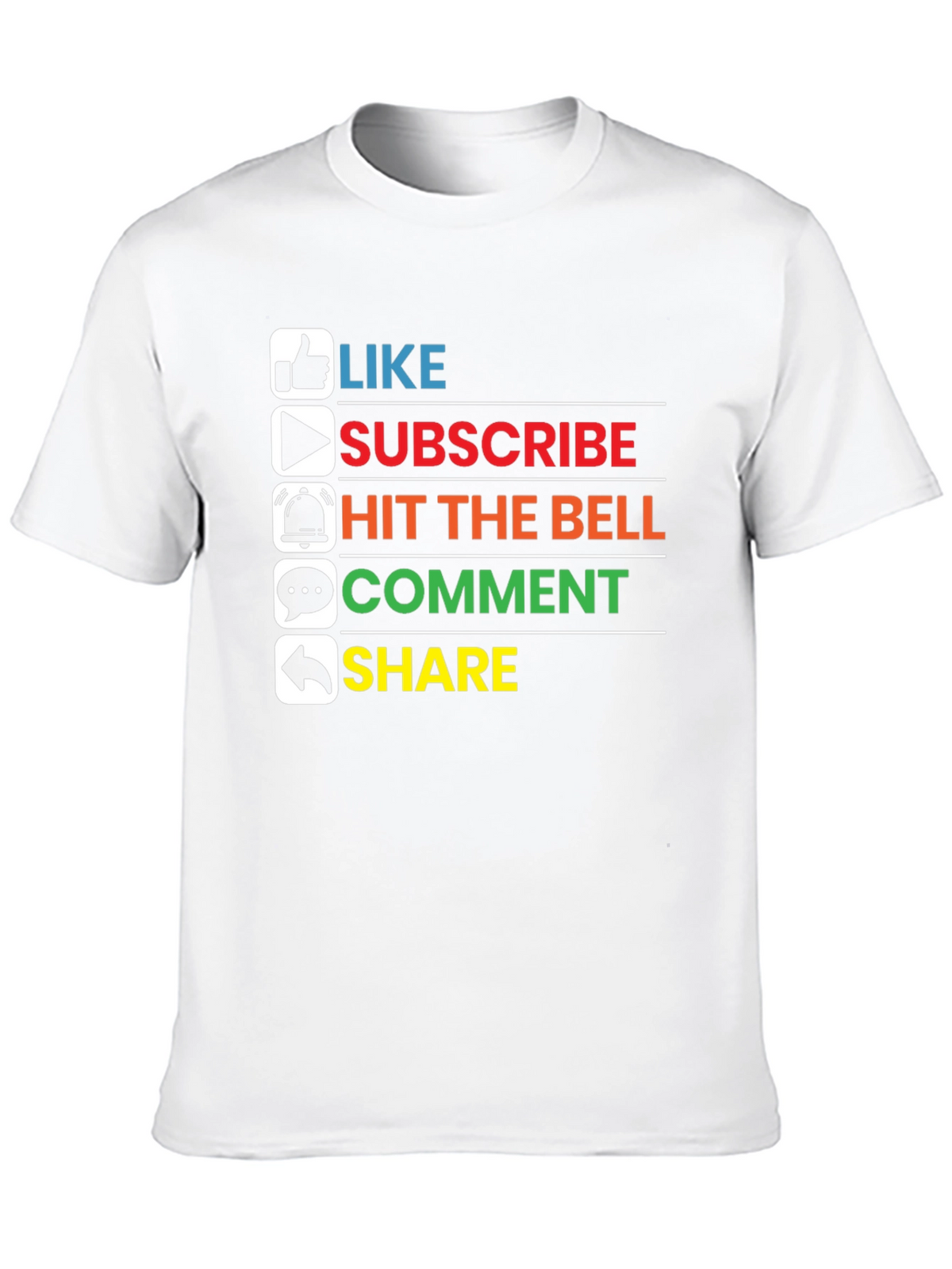 Like Subscribe Share Graphic Tee