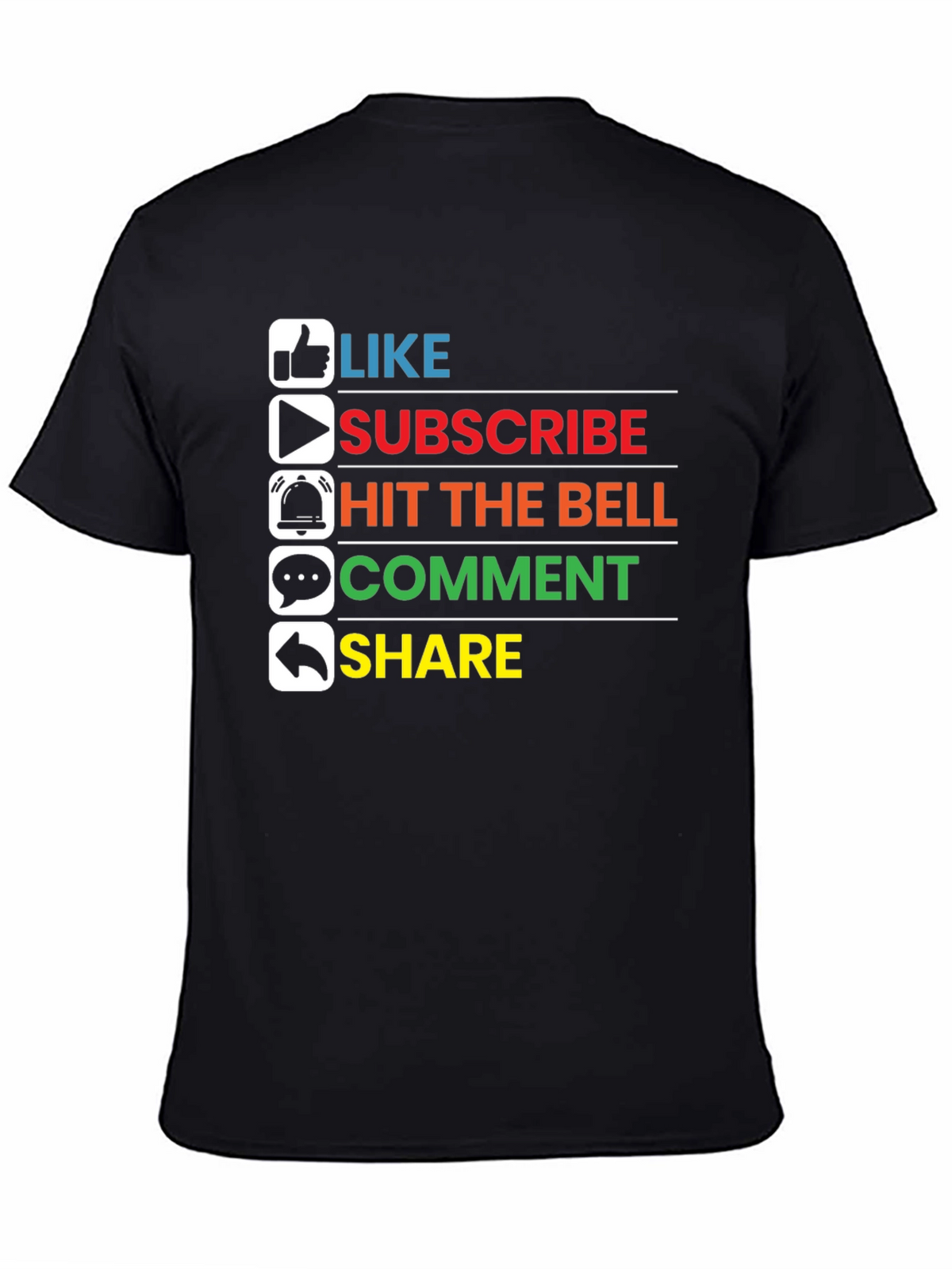 Like Subscribe Share Graphic Tee