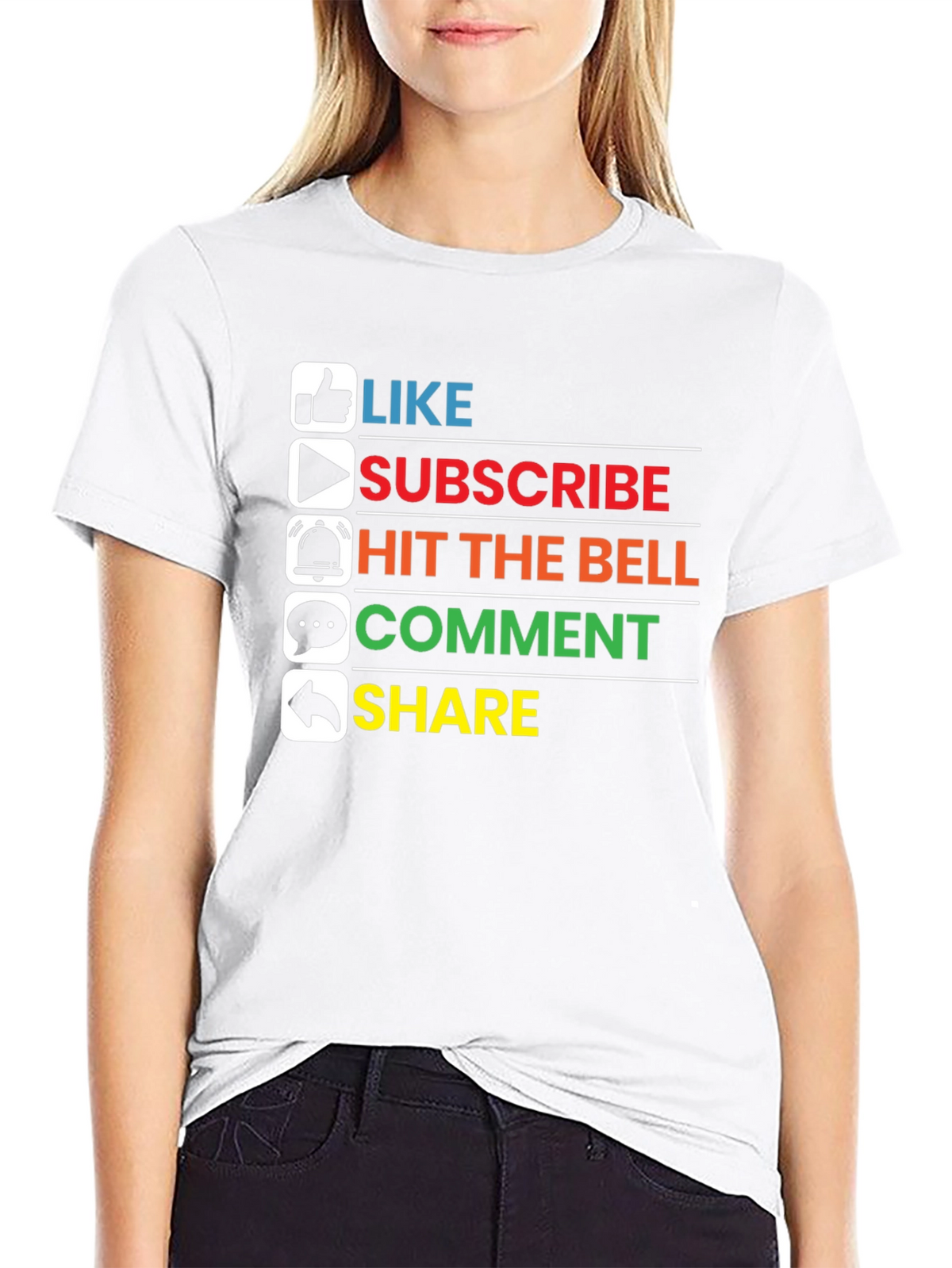 Like Subscribe Share Graphic Tee