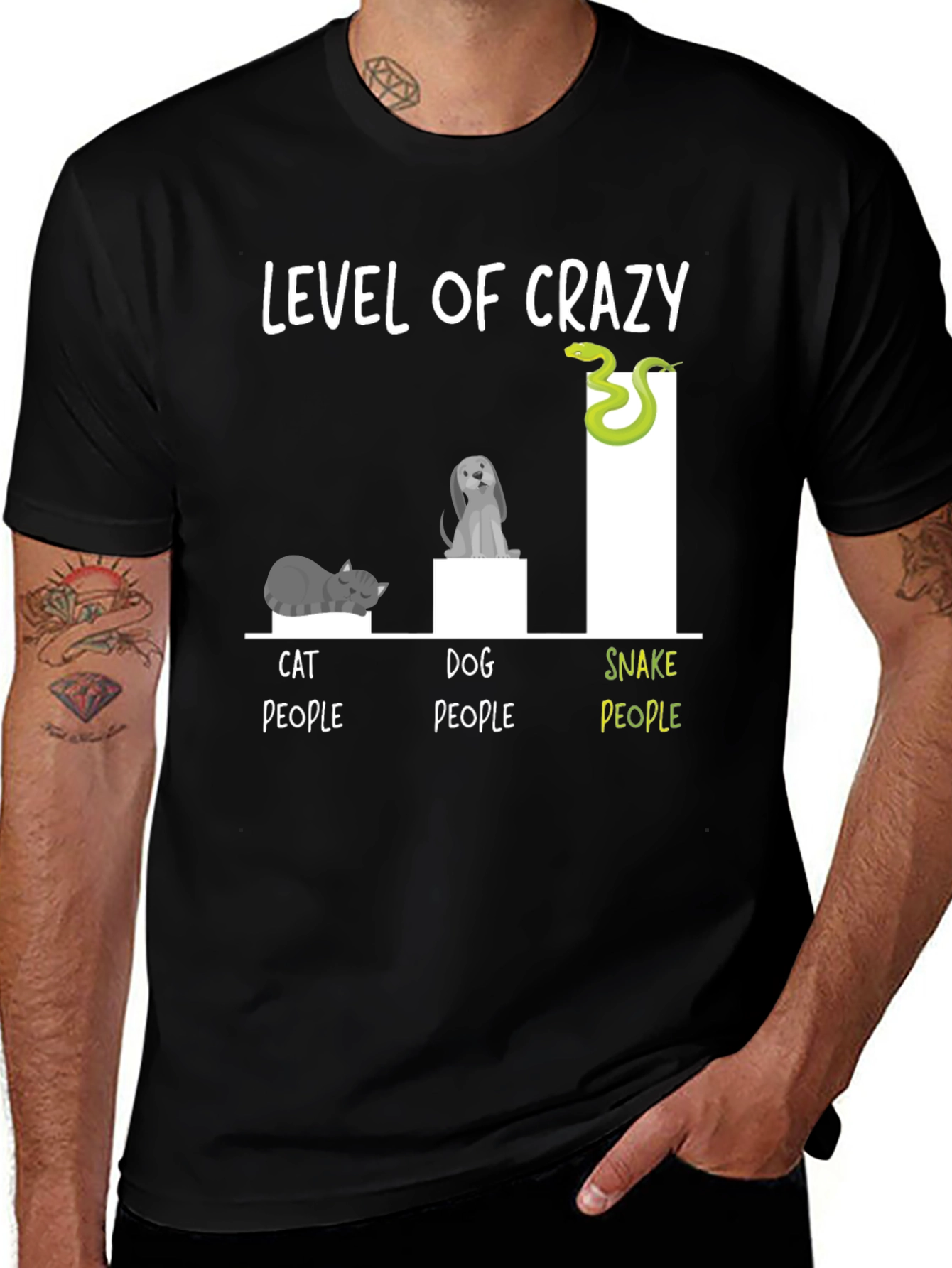 Level of Crazy Animal Lover Graphic T-Shirt