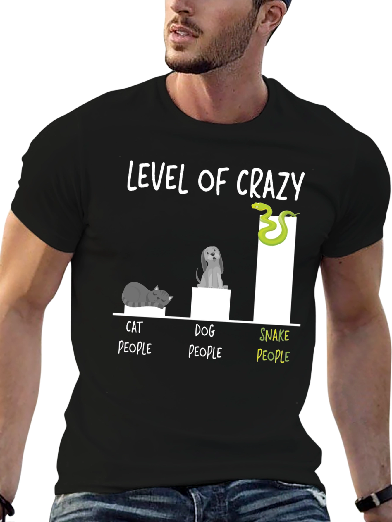 Level of Crazy Animal Lover Graphic T-Shirt