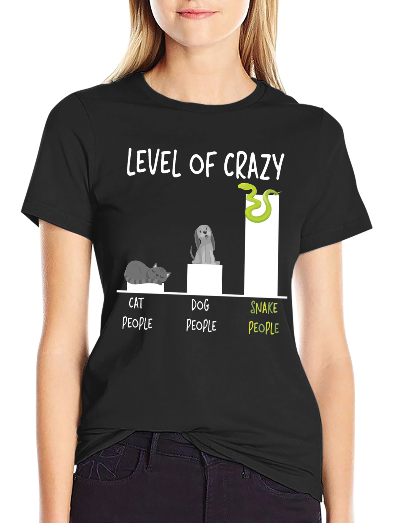Level of Crazy Animal Lover Graphic T-Shirt