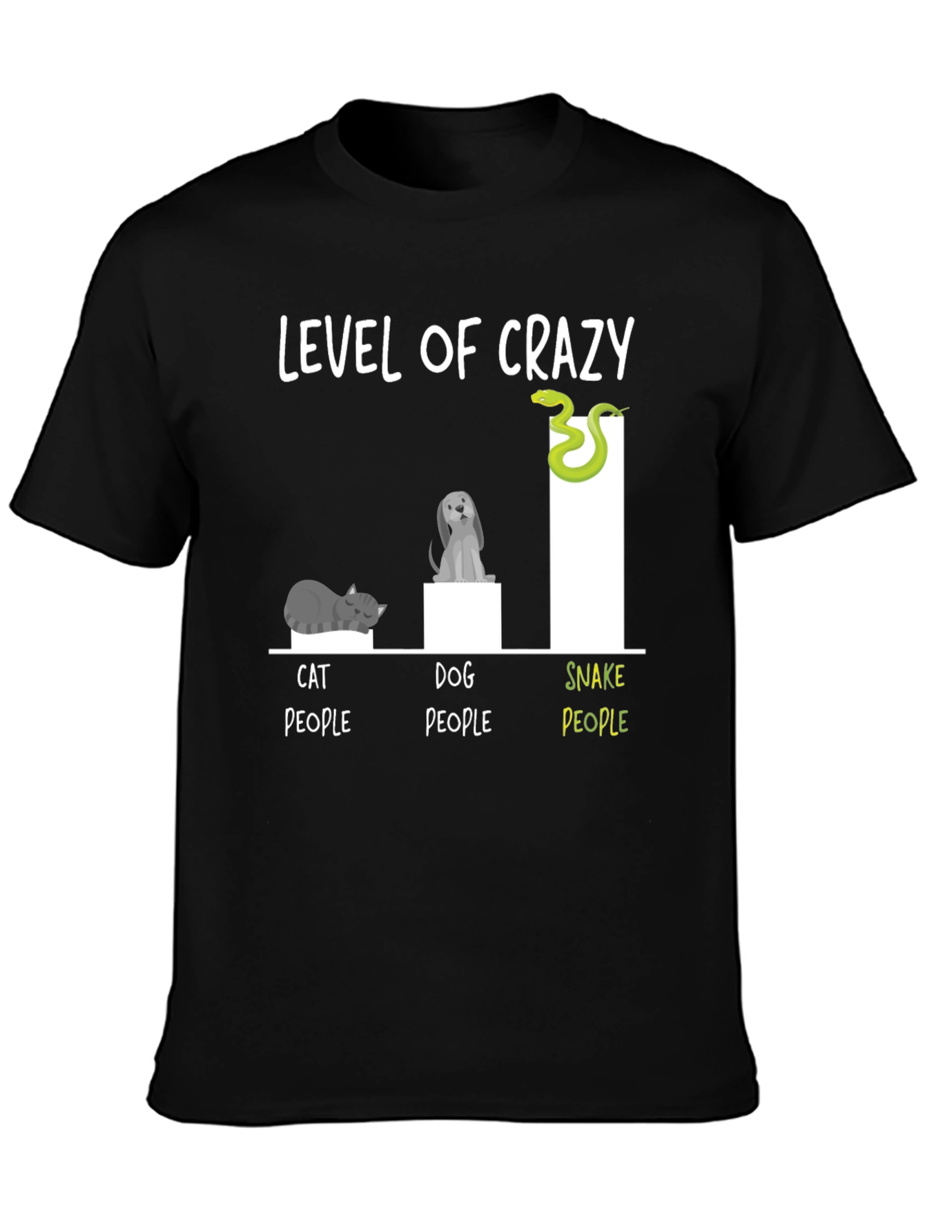 Level of Crazy Animal Lover Graphic T-Shirt