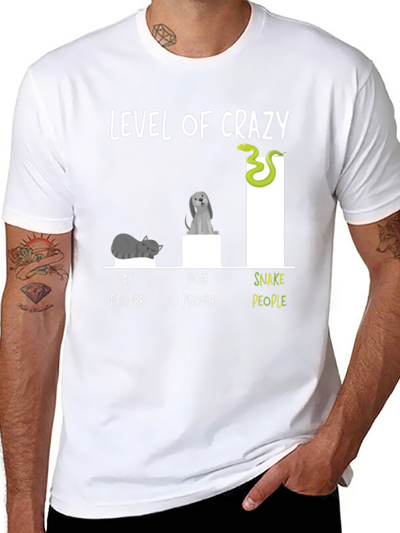 Level of Crazy Animal Lover Graphic T-Shirt