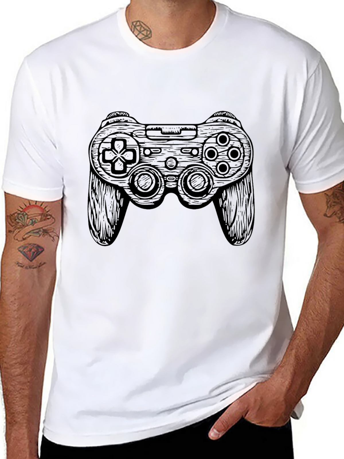 Gaming Controller Graphic Tee - Black