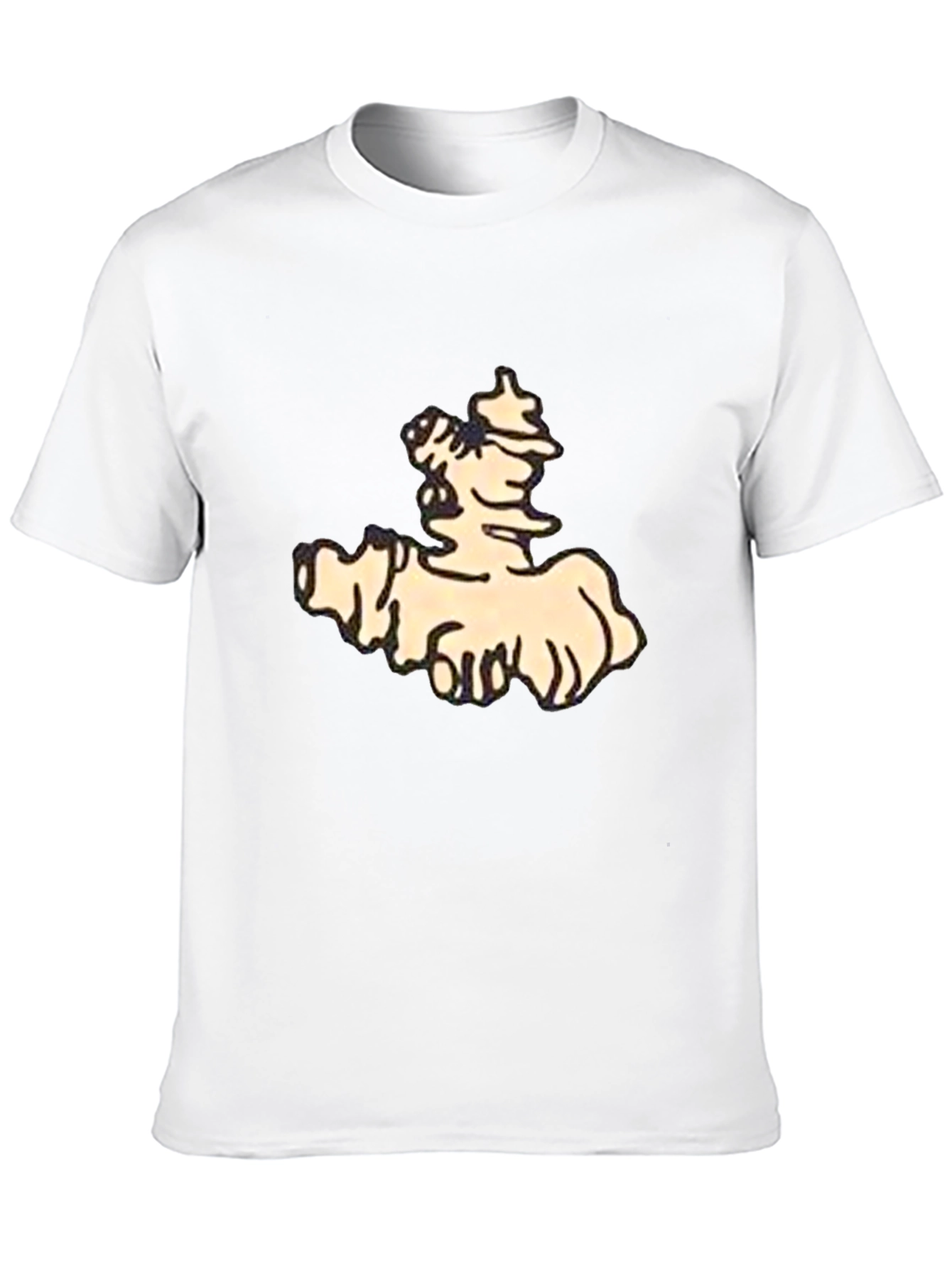Stylish Black Tee with Cartoon Print
