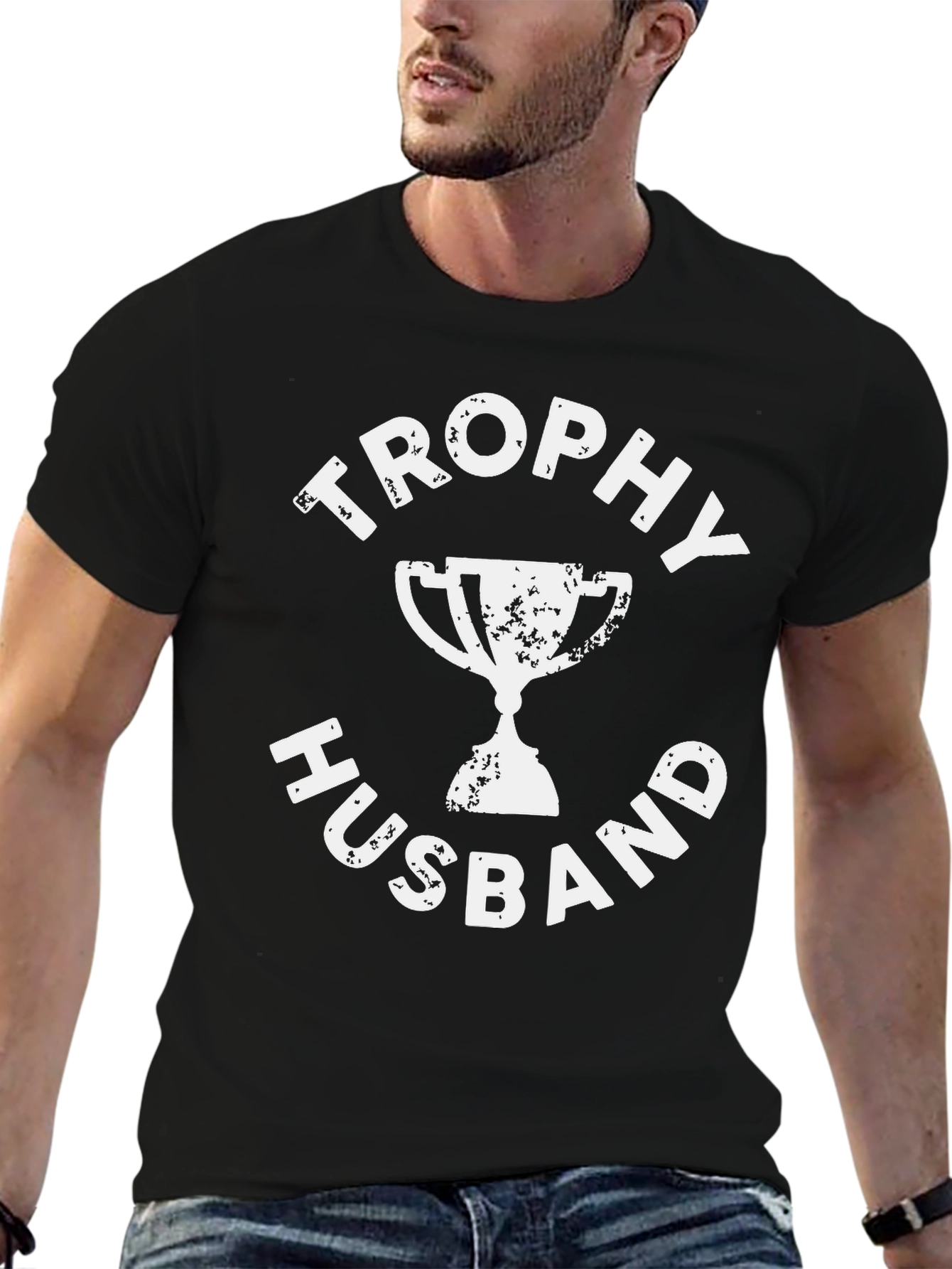Trophy Husband Black Graphic Tee
