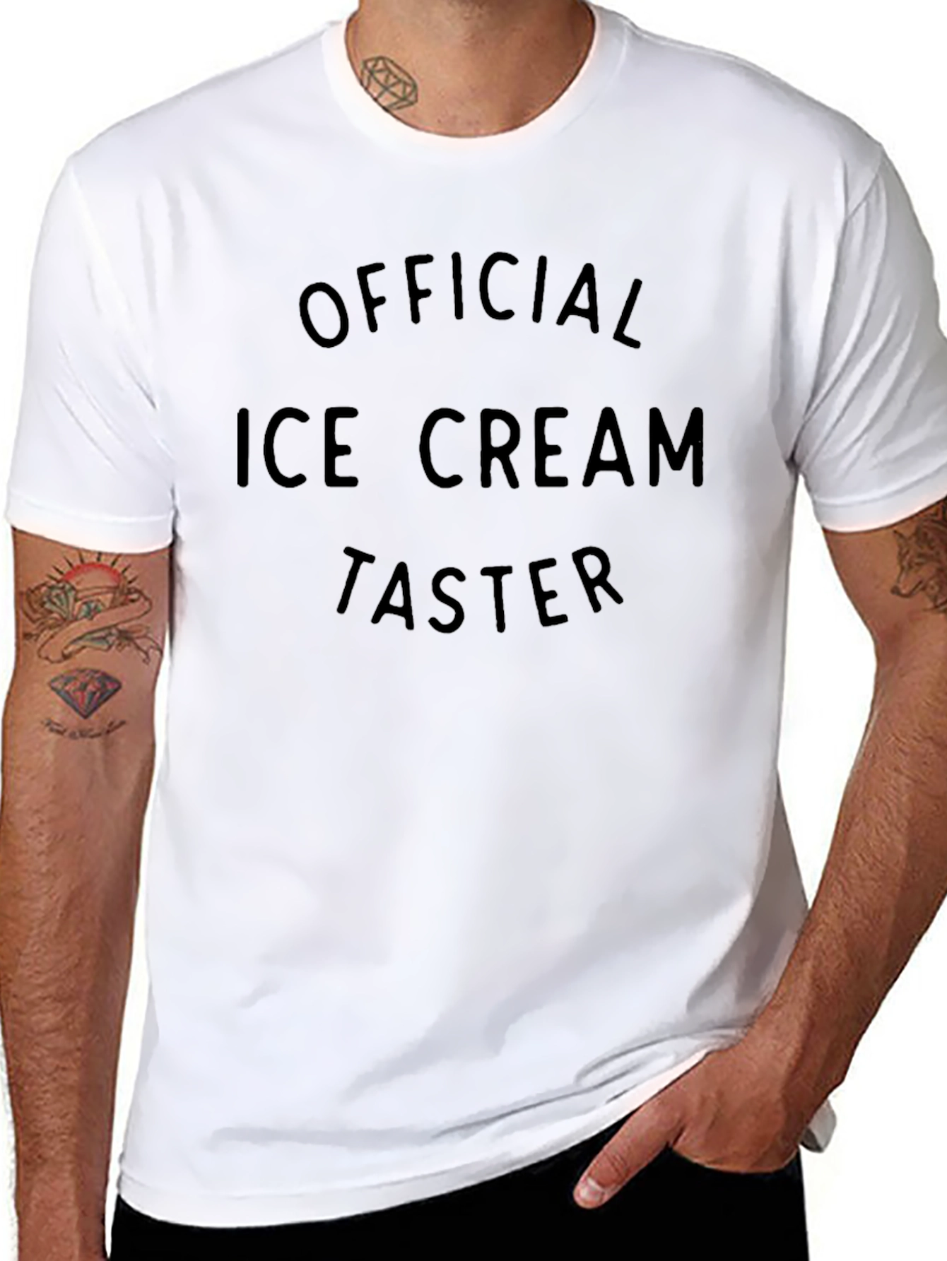 Official Ice Cream Taster - Black T-Shirt