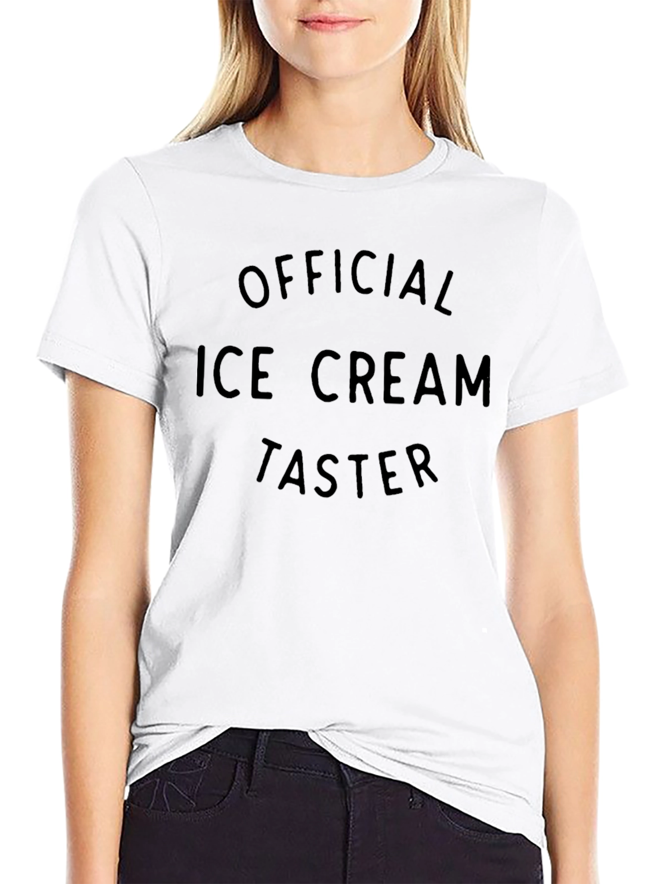 Official Ice Cream Taster - Black T-Shirt