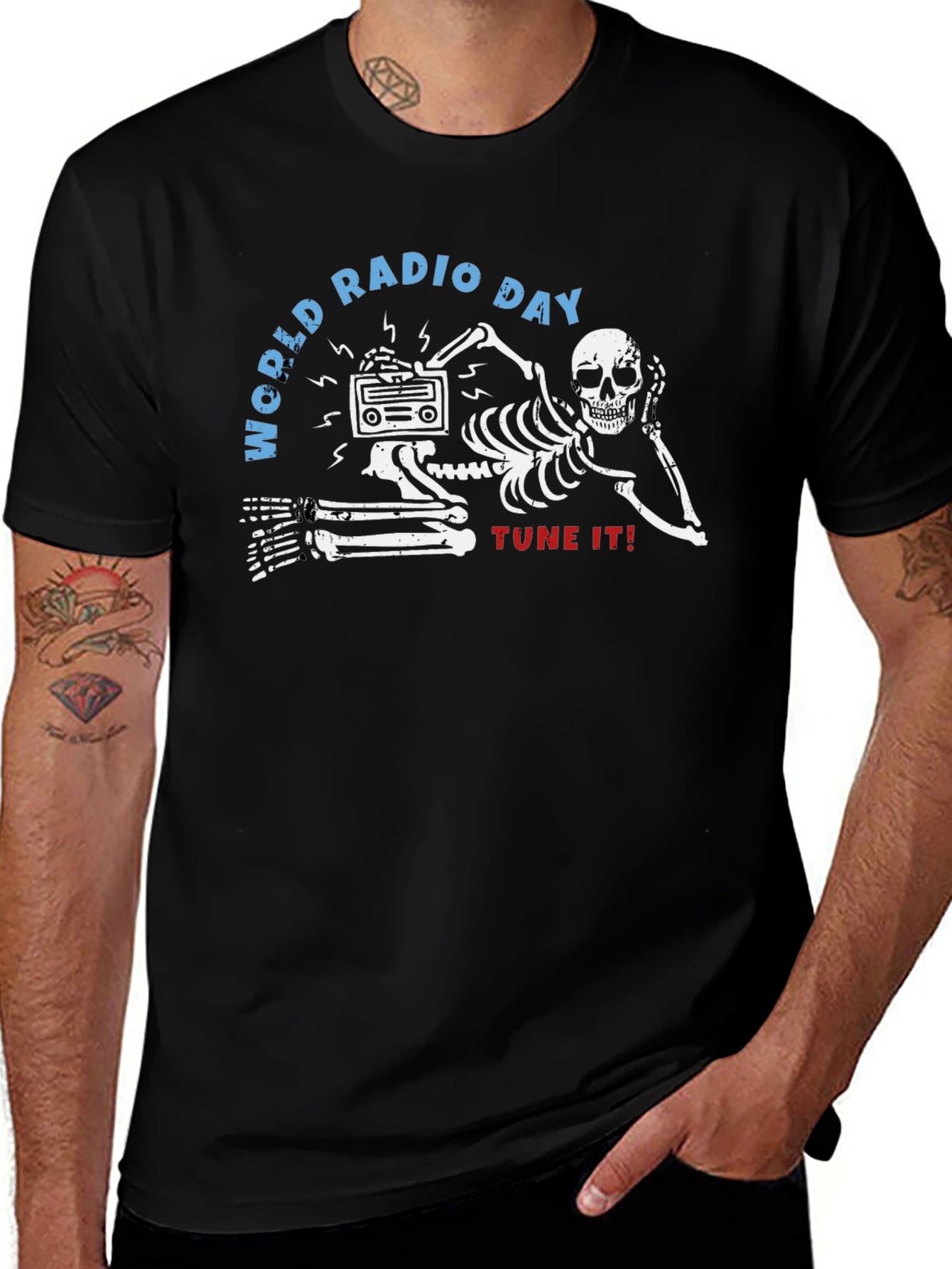 World Radio Day Skeleton T-Shirt