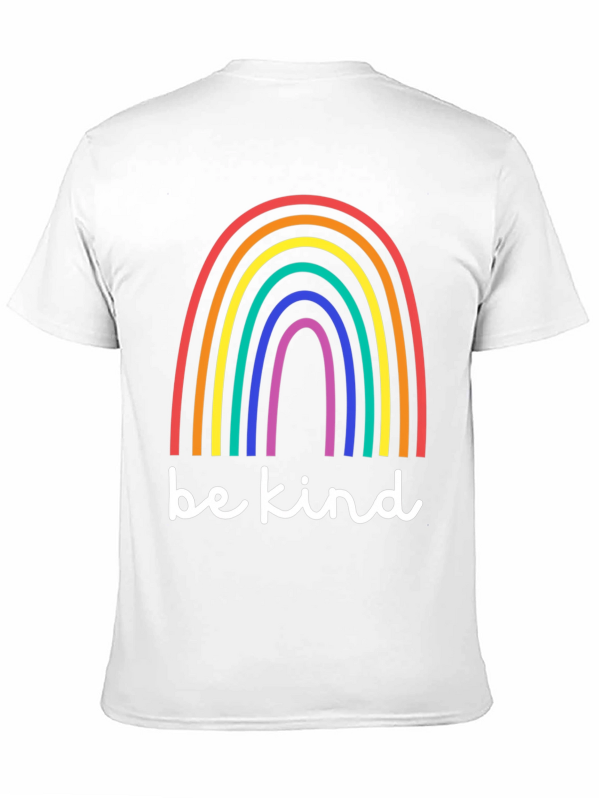 Be Kind Rainbow T-Shirt - Black Cotton Blend