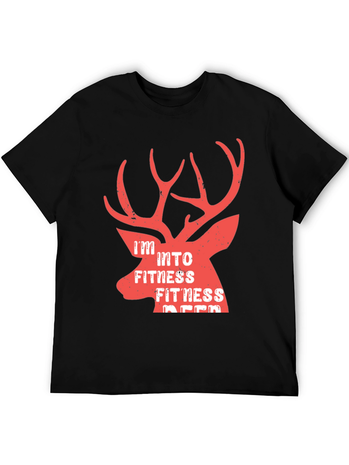 Fitness Deer Graphic T-Shirt
