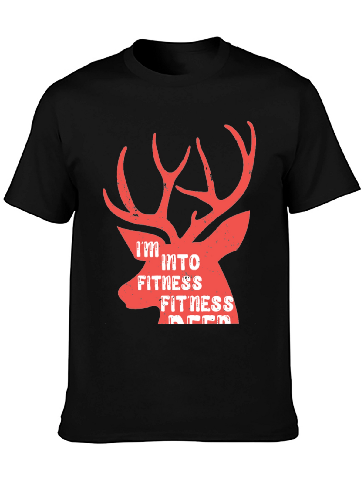 Fitness Deer Graphic T-Shirt