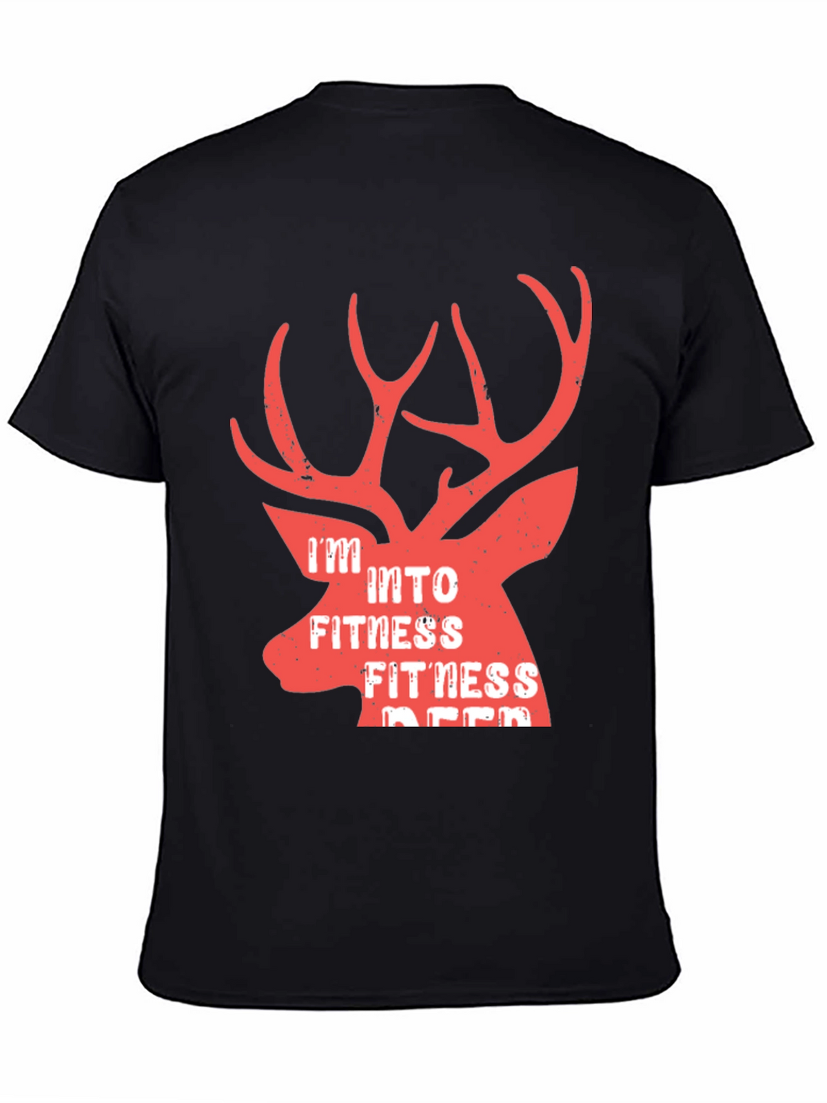 Fitness Deer Graphic T-Shirt