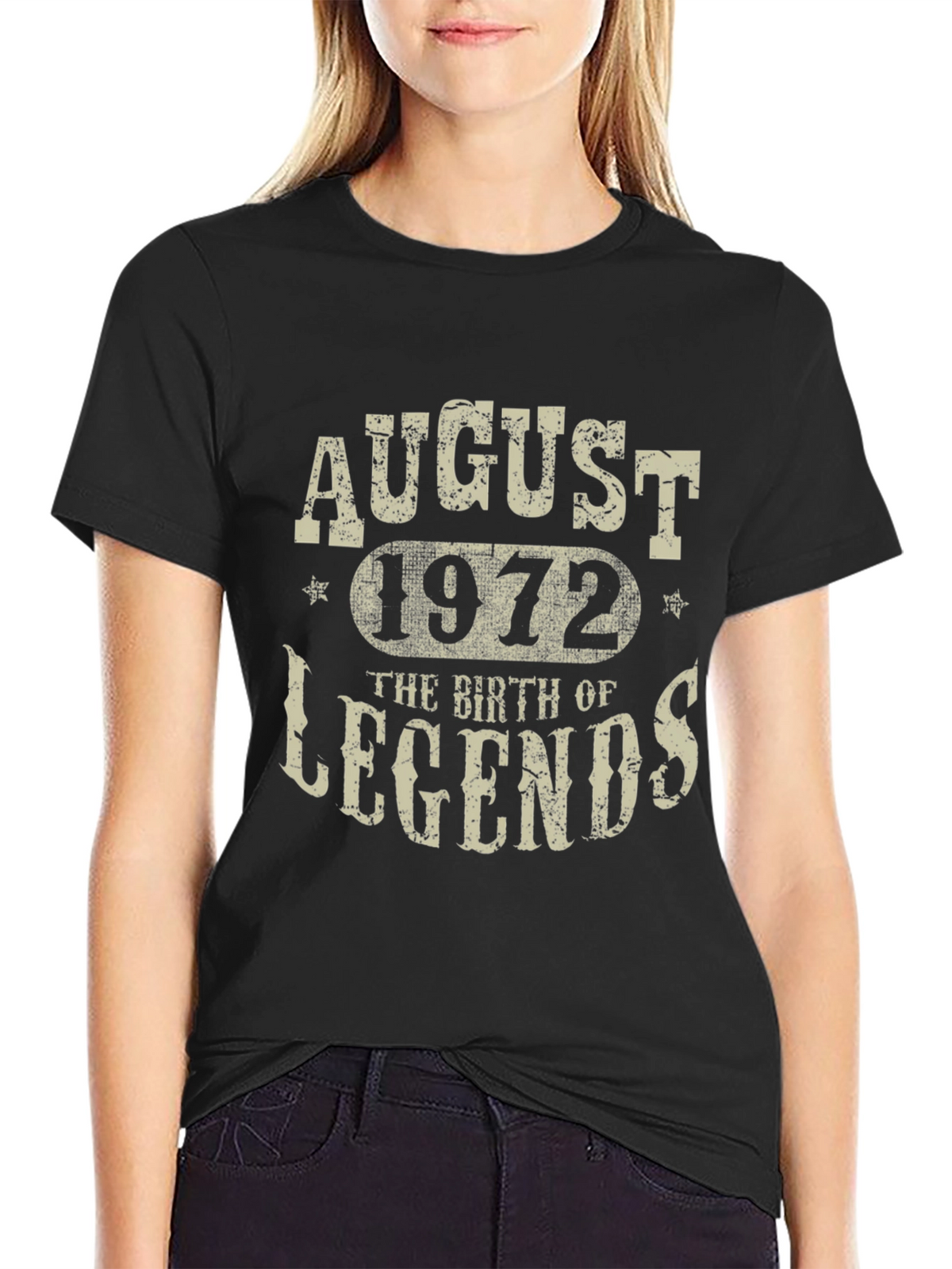 August 1972 Birth of Legends Black T-Shirt