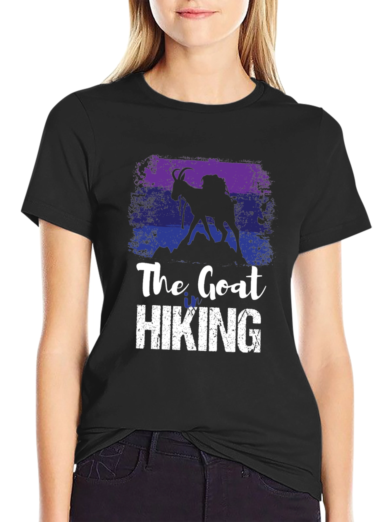 The Goat Hiking Black T-Shirt