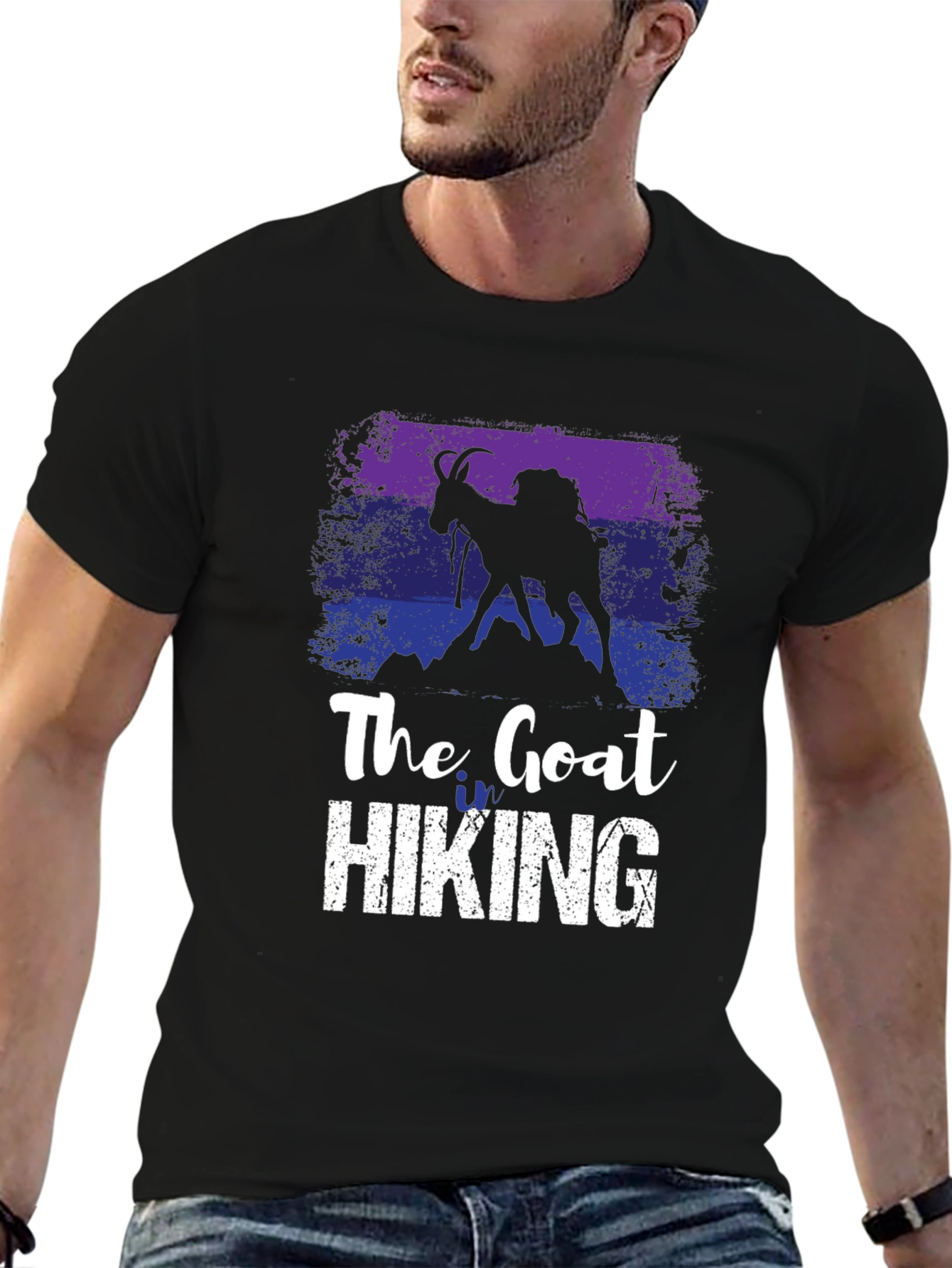 The Goat Hiking Black T-Shirt