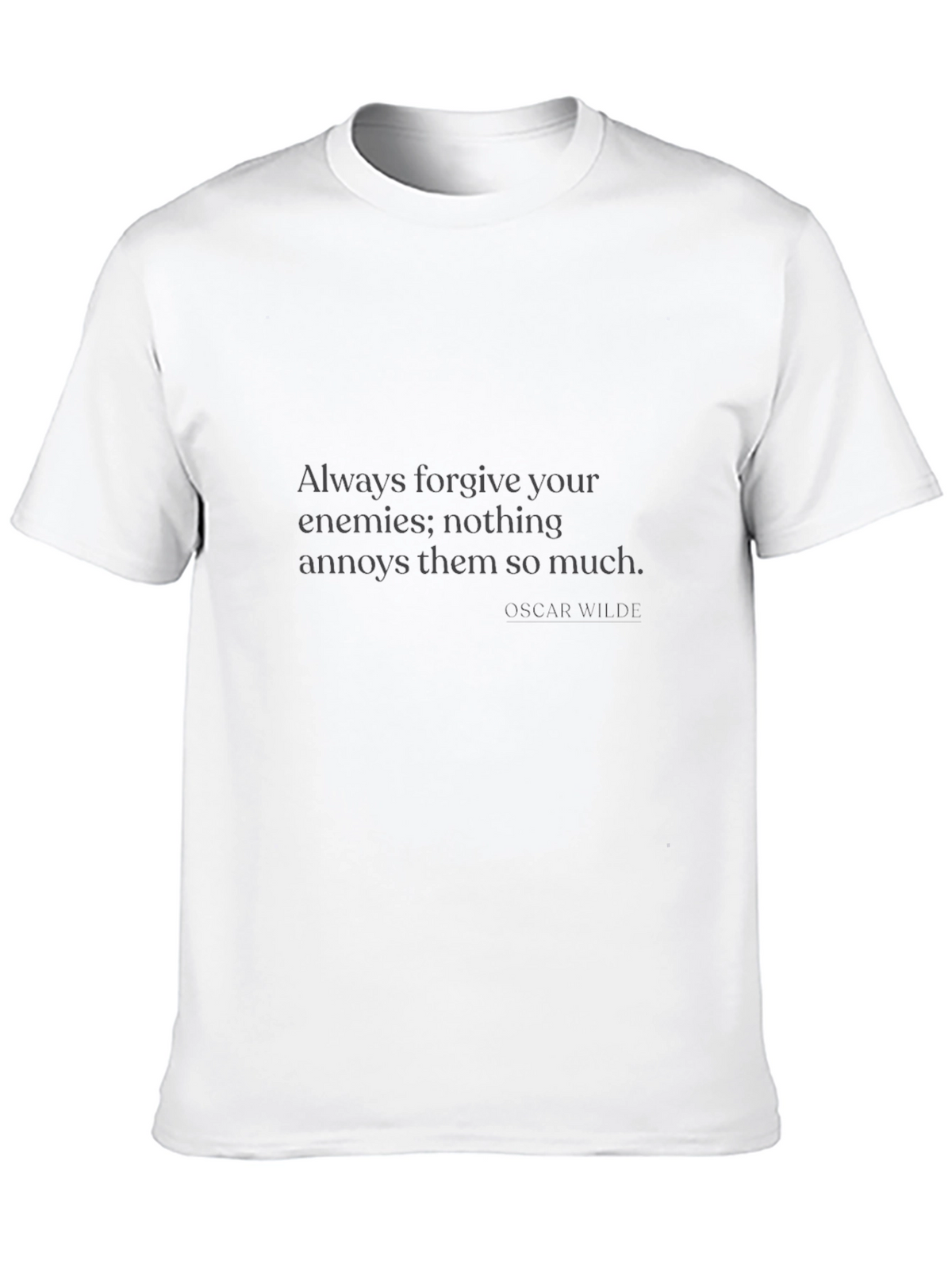 Forgive Enemies Oscar Wilde Quote Black T-Shirt