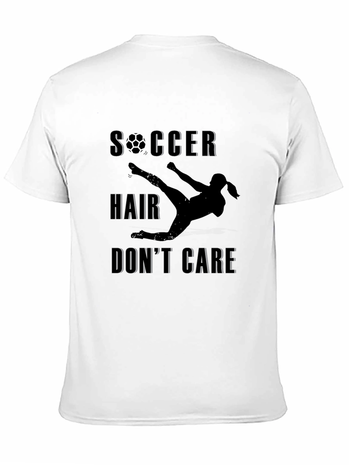 Soccer Hair Dont Care Graphic T-Shirt