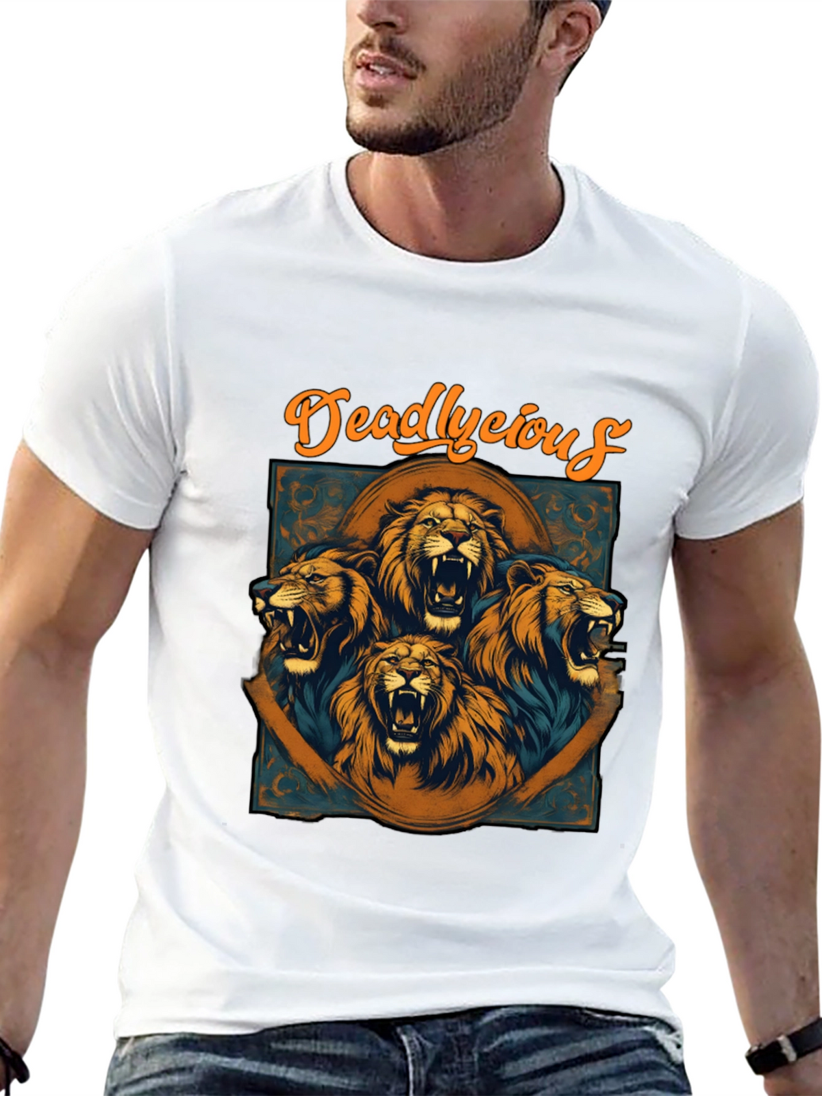 Deadlycious Lion Graphic Tee - Mens