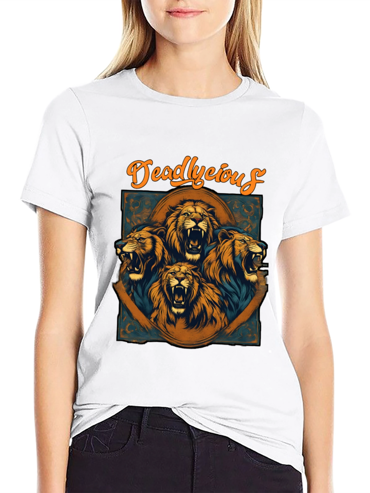 Deadlycious Lion Graphic Tee - Mens