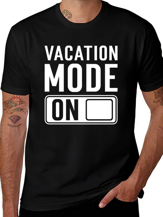 Vacation Mode On T-Shirt - Black Graphic Tee