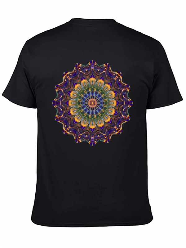 Abstract Mandala Graphic Print Mens T-Shirt