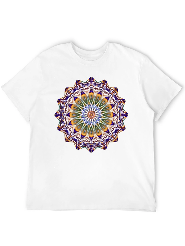 Abstract Mandala Graphic Print Mens T-Shirt