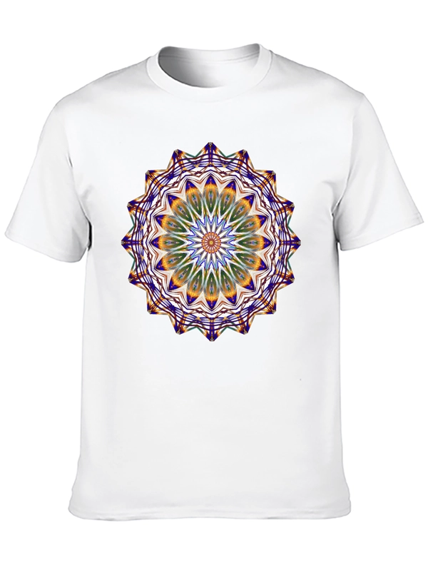 Abstract Mandala Graphic Print Mens T-Shirt