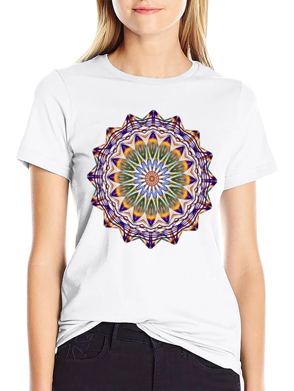 Abstract Mandala Graphic Print Mens T-Shirt