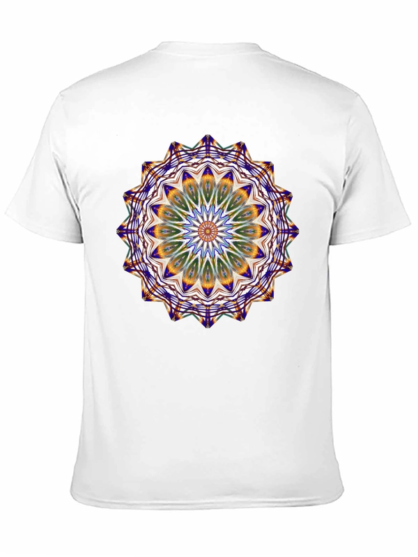 Abstract Mandala Graphic Print Mens T-Shirt