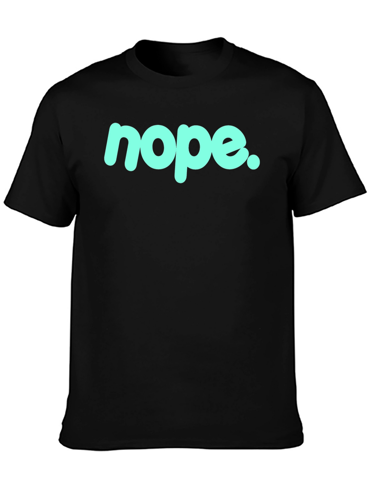 Nope Graphic Tee - Casual Black T-Shirt