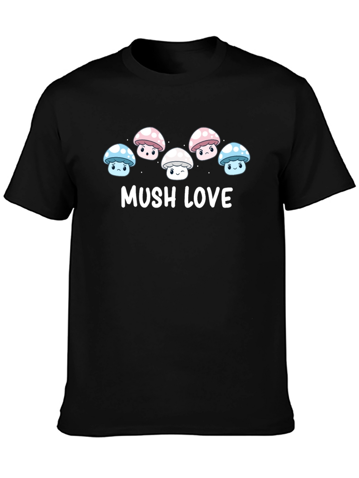 Mushroom Love Graphic T-Shirt - Cute Kawaii Tee