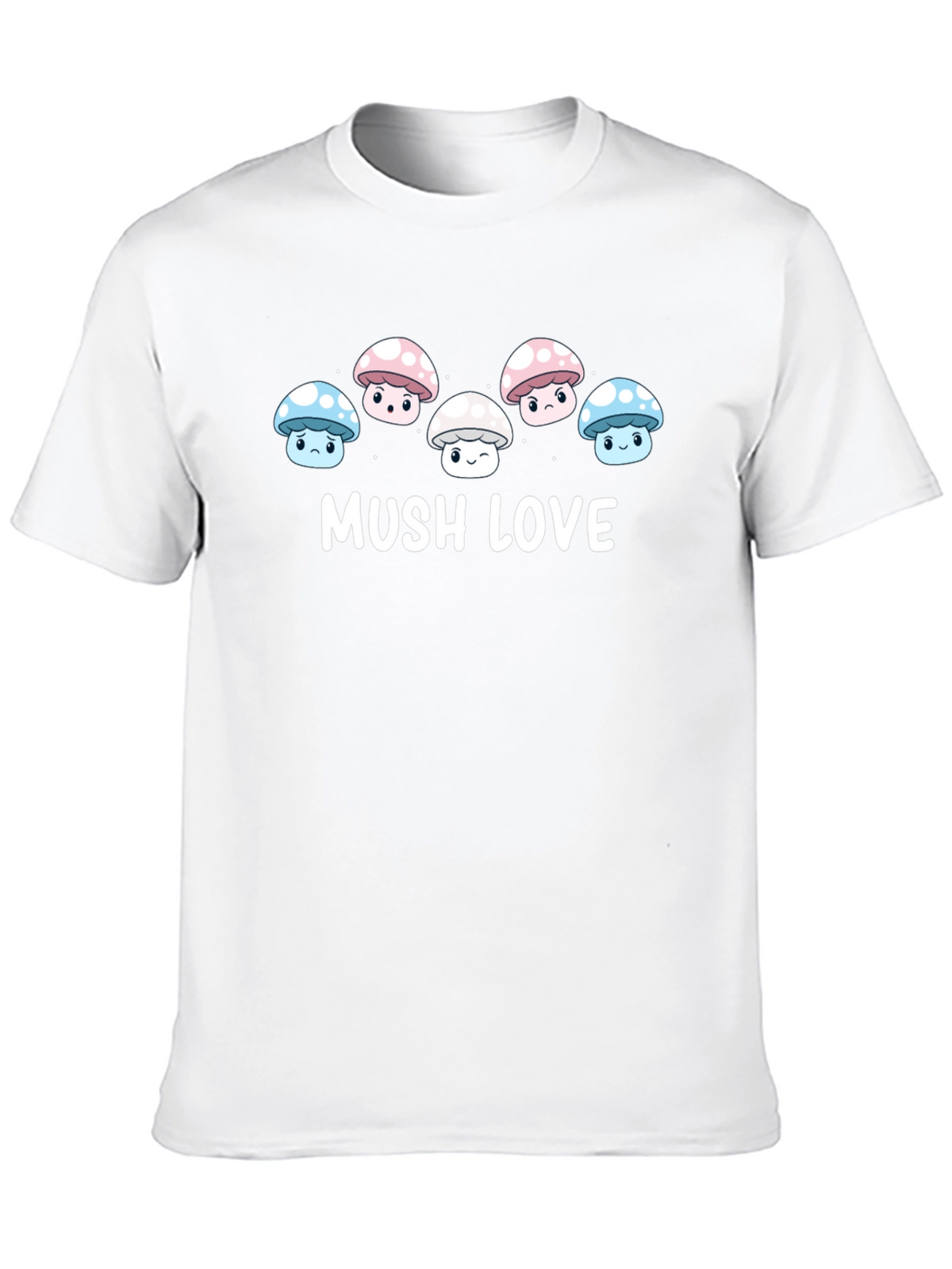 Mushroom Love Graphic T-Shirt - Cute Kawaii Tee
