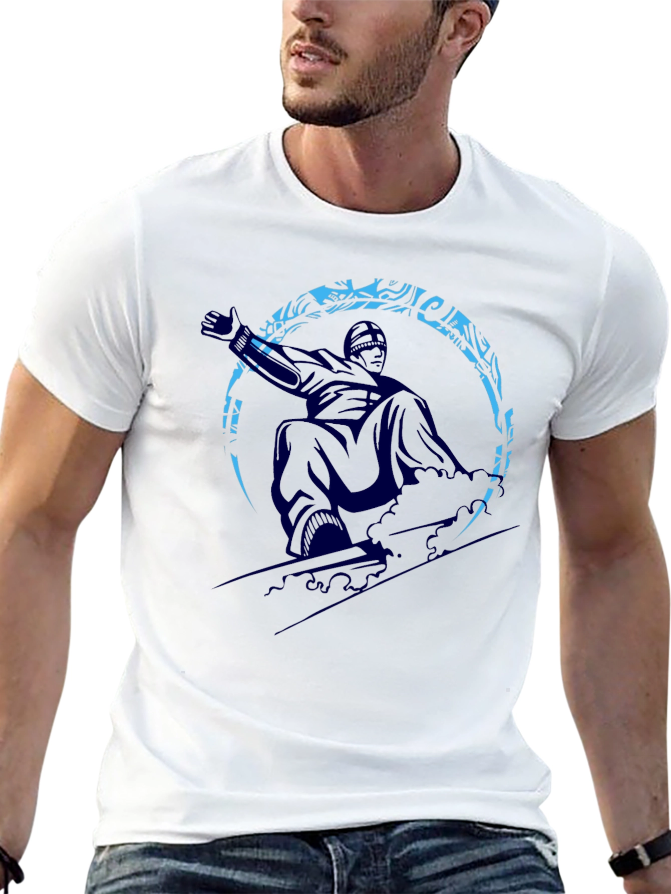 Snowboarder Graphic Tee - Black