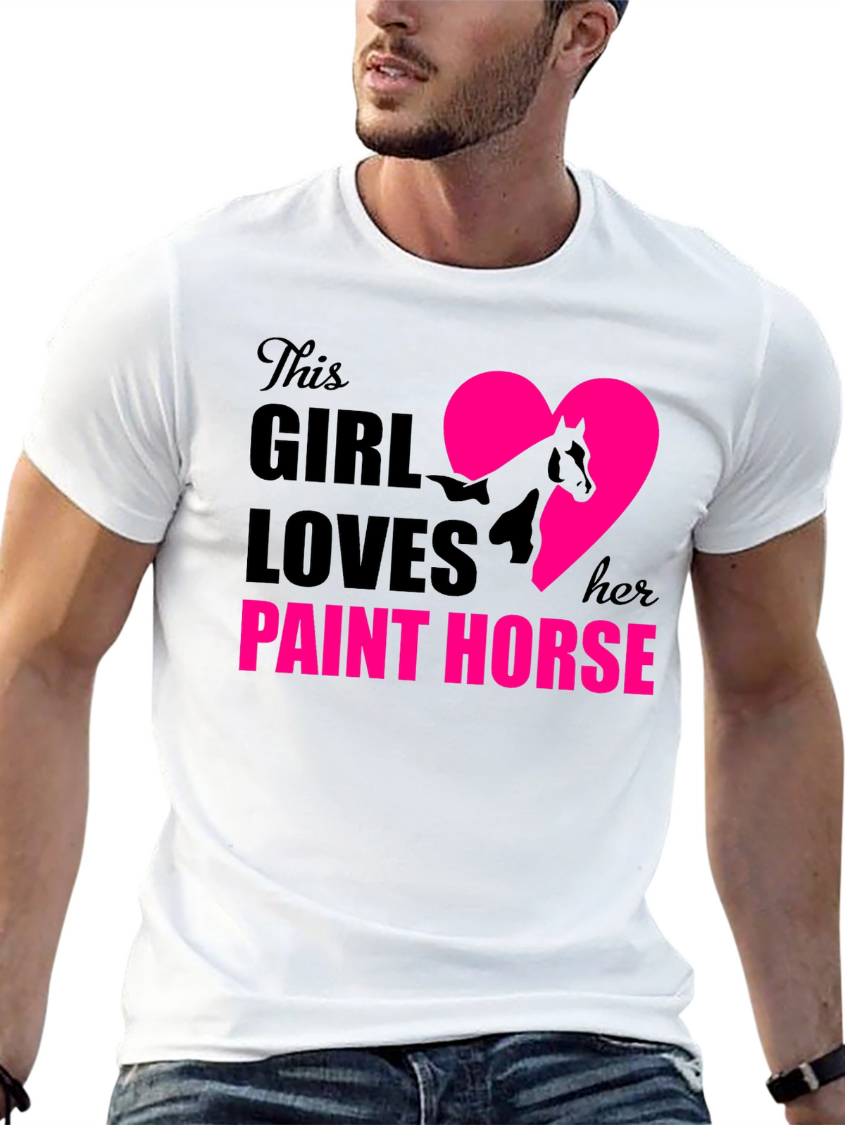 Girl Loves Paint Horse T-Shirt | Equestrian Tee